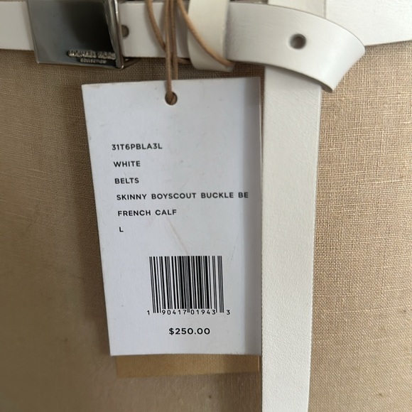 Michael Kors Collection Waist Belt (White) main image 6
